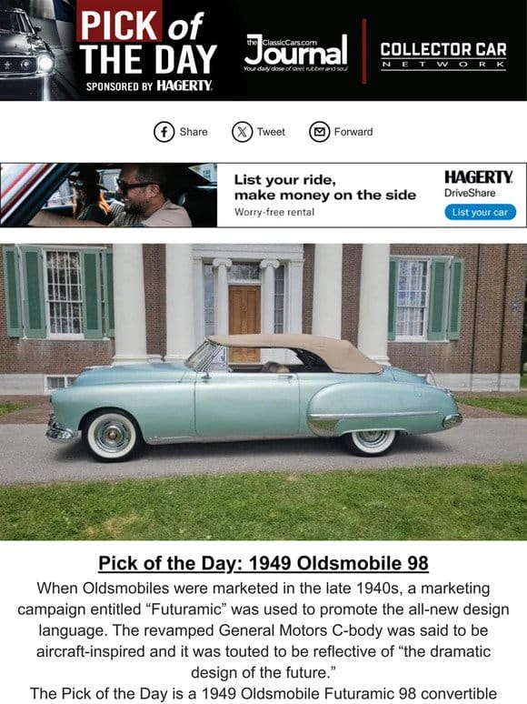 Pick of the Day: 1949 Oldsmobile 98