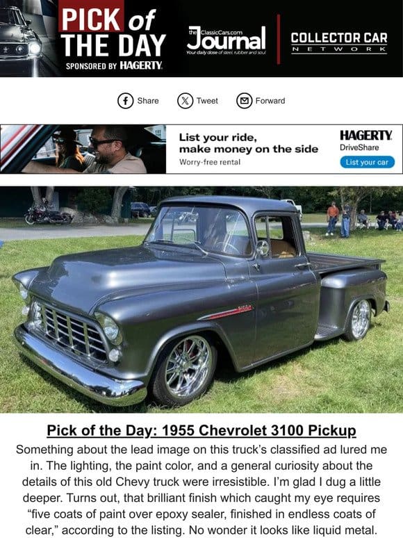 Pick of the Day: 1955 Chevrolet 3100 Pickup