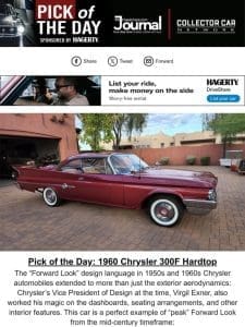 Pick of the Day: 1960 Chrysler 300F Hardtop
