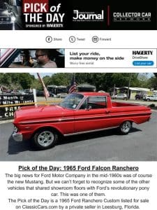 Pick of the Day: 1965 Ford Falcon Ranchero