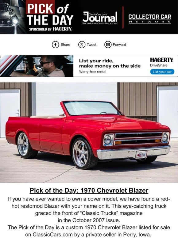 Pick of the Day: 1970 Chevrolet Blazer