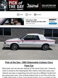 Pick of the Day: 1985 Oldsmobile Cutlass Ciera Pace Car