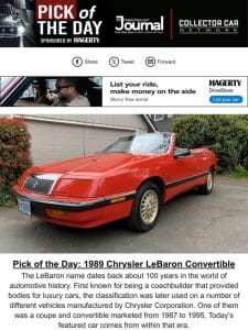 Pick of the Day: 1989 Chrysler LeBaron Convertible