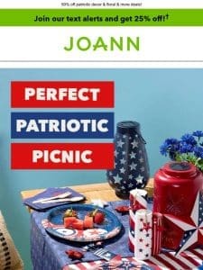 Plan a Patriotic Picnic Starting at $2.99!