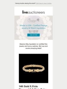 Prestige Auction Galleries | Made in USA – Certified Prestige Jewelry & Watch Liquidation