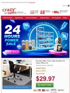Protect Your Floors Down Under: Exclusive Office Chair Mat Deal – $29.97!