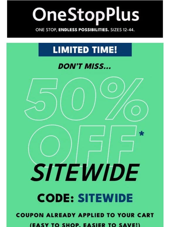 RE: ***Your 50% off order