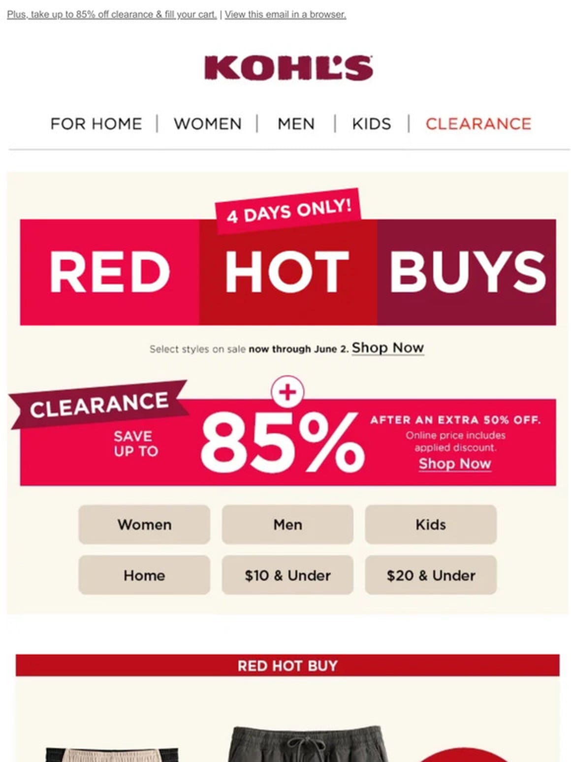 RED HOT BUYS are here! High temps， low prices …