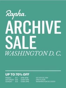 Rapha Archive Sale DC