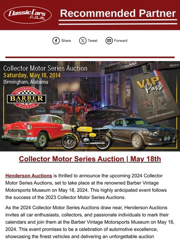 Rare Finds Alert: Bid on Classics， Sports Cars， Motorcycles & More this Saturday!