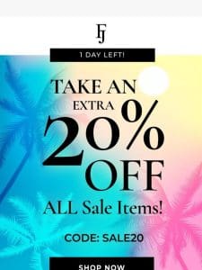 Re: Your Extra 20% OFF code expires soon…