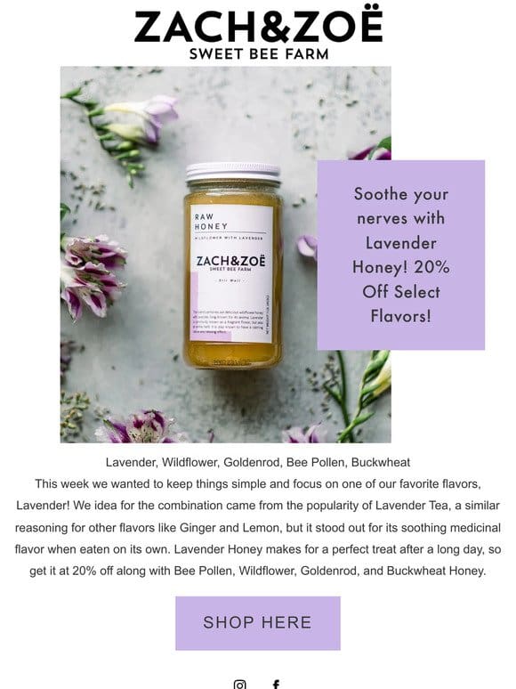 Relax With Lavender!   20% Off Select Flavors!