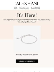 ? Reminder: The Everyday Box Link Chain Bracelet is here! ?