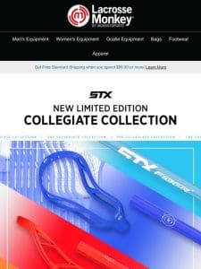 Rep Your Team with STX Collegiate Collection Lacrosse Gear