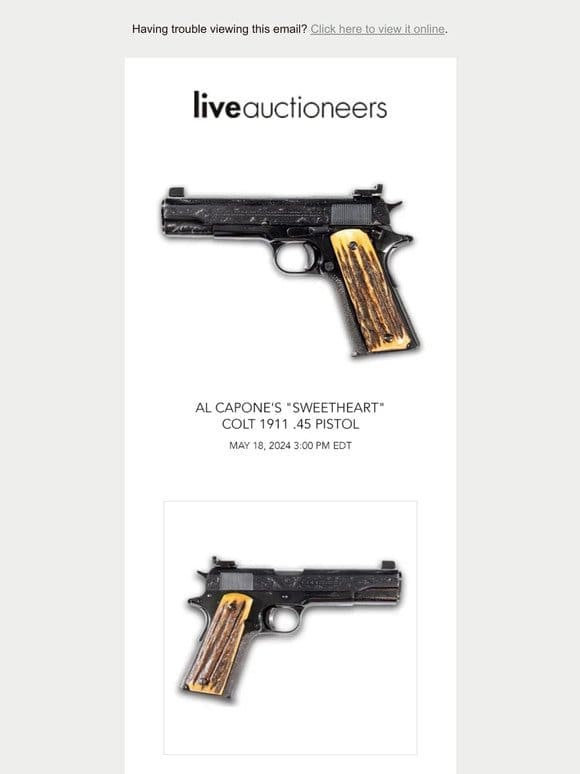 Richmond Auctions | Al Capone’s ‘Sweetheart’ Colt 1911 .45 Pistol