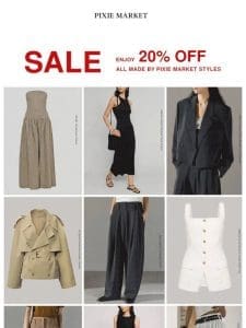 SALE | Enjoy 20% Off Made By Pixie Market Styles