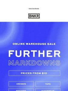 SALE: Further Markdowns