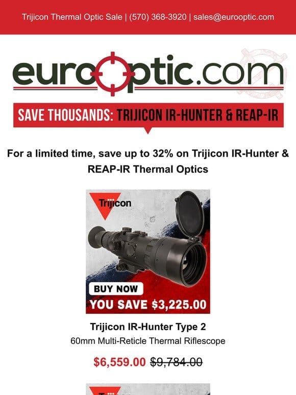 SAVE THOUSANDS: Trijicon IR-Hunter & REAP-IR Thermal Optics!