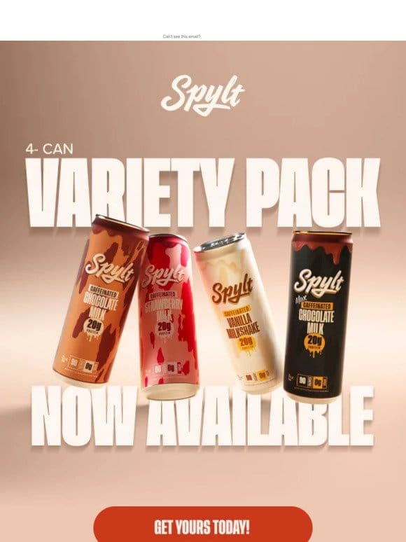 SPYLT – Caffeinated Chocolate Milk， 0g Sugar， 90 Calories!