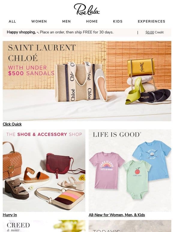 Saint Laurent & Chloé with Under $500 Sandals • The Shoe & Accessory Shop
