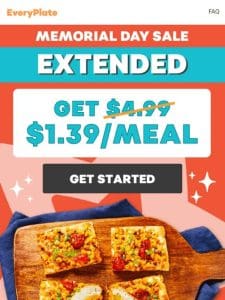 Sale EXTENDED❗ $1.39/meal