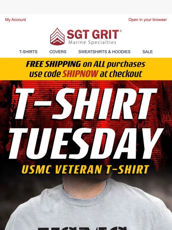 Saluting Our Veterans: USMC T-Shirt Tuesday Specials