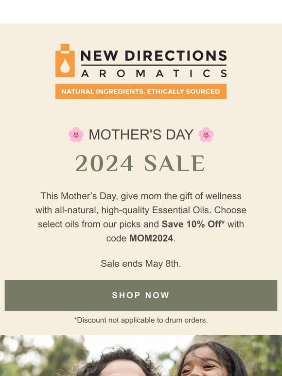 Save 10% Off Premium Essential Oils for Mom