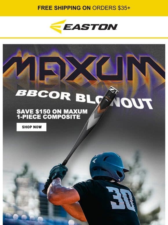 Save $150 on the Ultra-Hot Maxum BBCOR