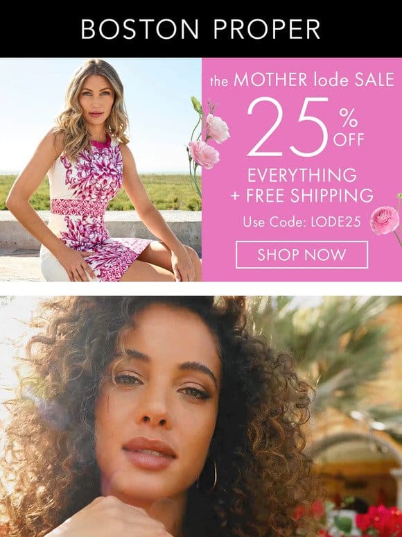 Save 25% + Free Shipping on occasion looks
