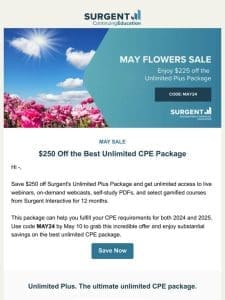 Save $250 on the BEST Unlimited CPE Package – Limited Time Offer!