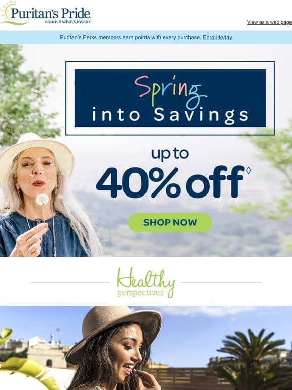Save 40% on Select Products – Spring Sale