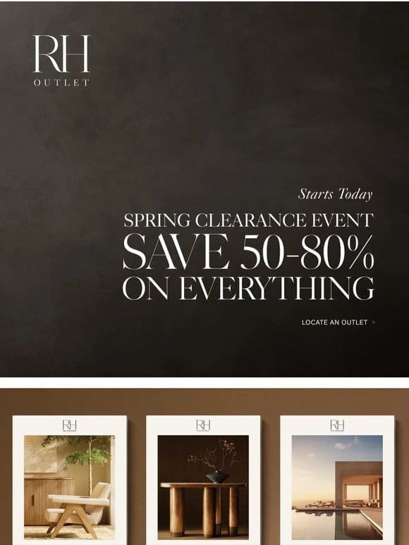 Save 50-80% at the Spring Clearance Event