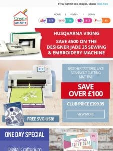 Save £500 on the Husqvarna Sewing & Embroidery Machine