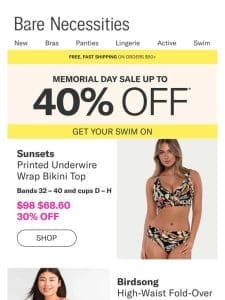 Save Big This Memorial Day With 40% Off Swim