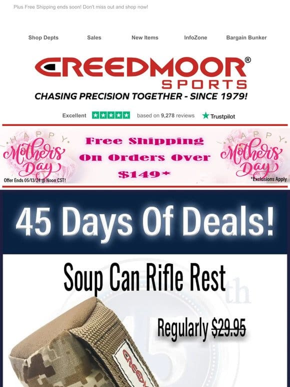 Save Over 20% On The Creedmoor Sports Soup Can!