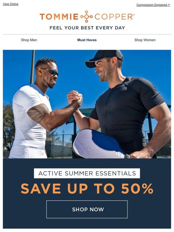 Save Up To 50% on Active Summer Essentials
