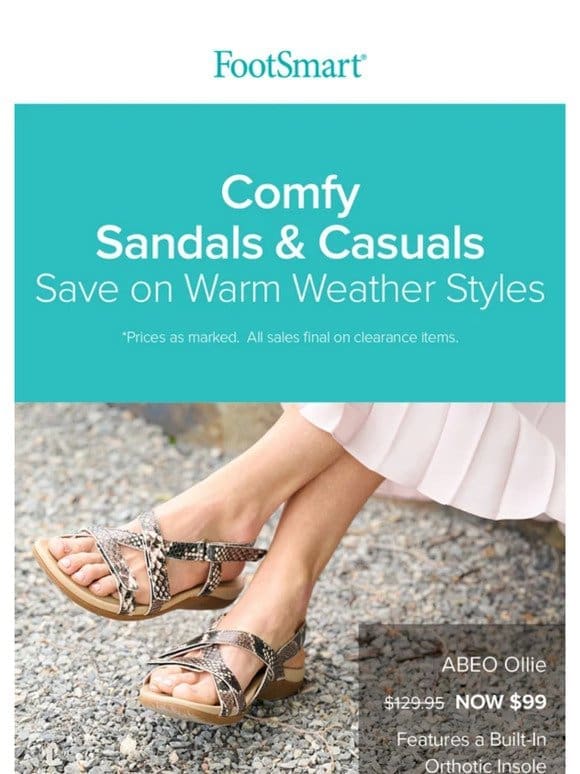 Save on Comfortable Warm Weather Styles ☀️