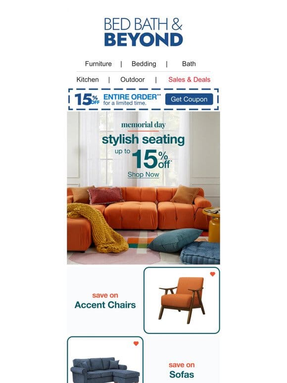 Save up to 15% Off Seating Solutions