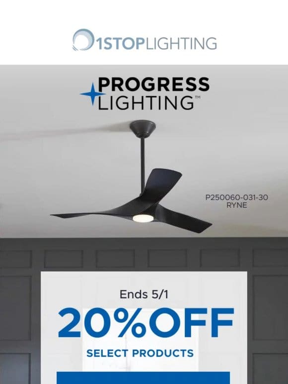 Save up to 20% Off on Progress Lighting!