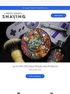 Save up to 35% on Wholly Kaw Aftershave and Splash