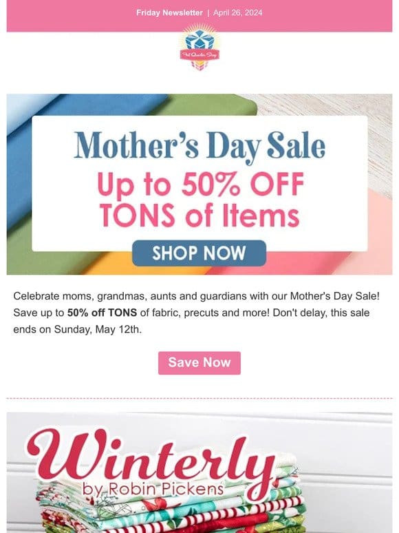 Save up to 50% OFF with our Mother’s Day sale!