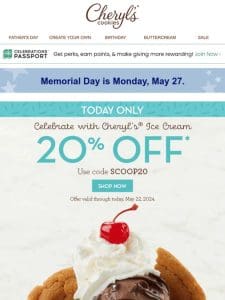 Savor sunny days with cool treats， now 20% off.