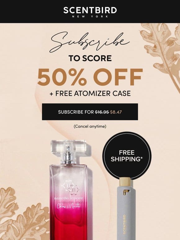 Scent and Surprise: 50% Off + Free Case!
