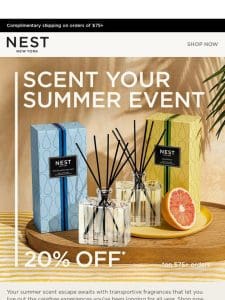 Scent your summer with 20% off