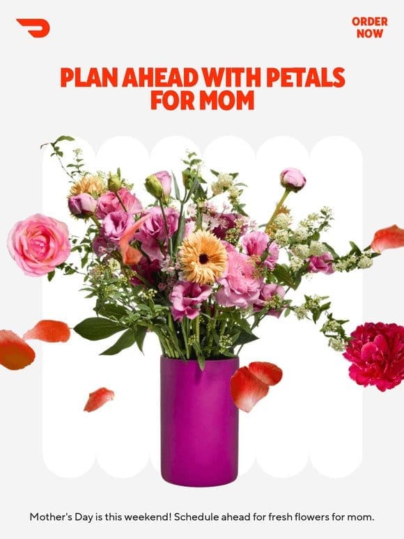 Schedule a flower delivery ahead for mom