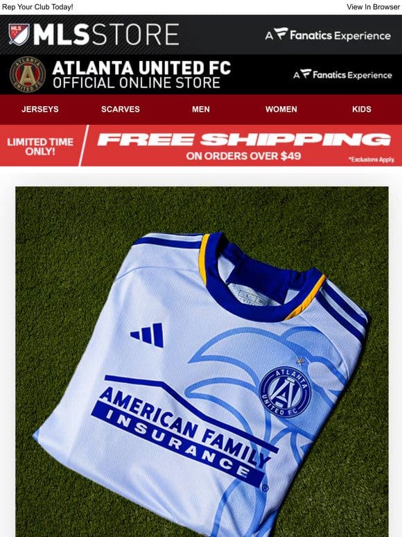 Score Free Shipping On Atlanta United FC Jerseys!