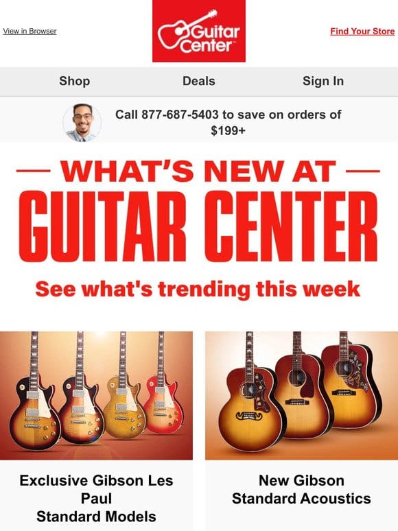 See what’s trending at Guitar Center this week