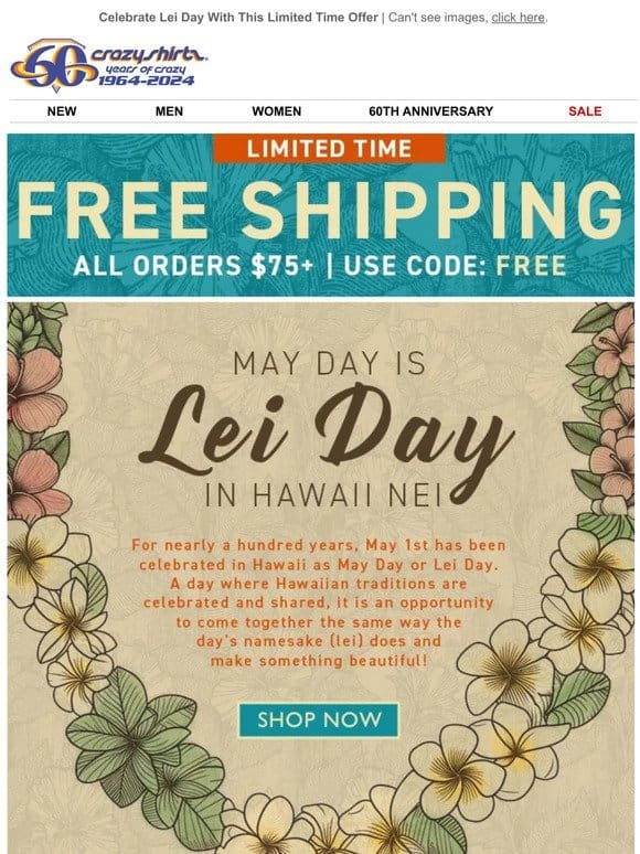 Sending Aloha Your Way With FREE Shipping