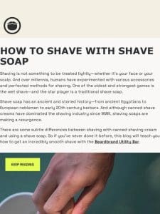 Shaved by the soap