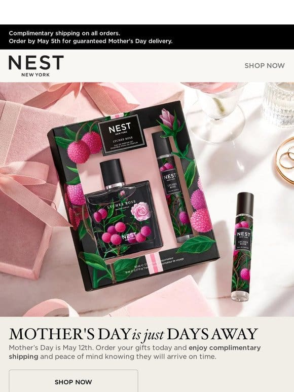 Shop Mother’s Day gifts with complimentary shipping